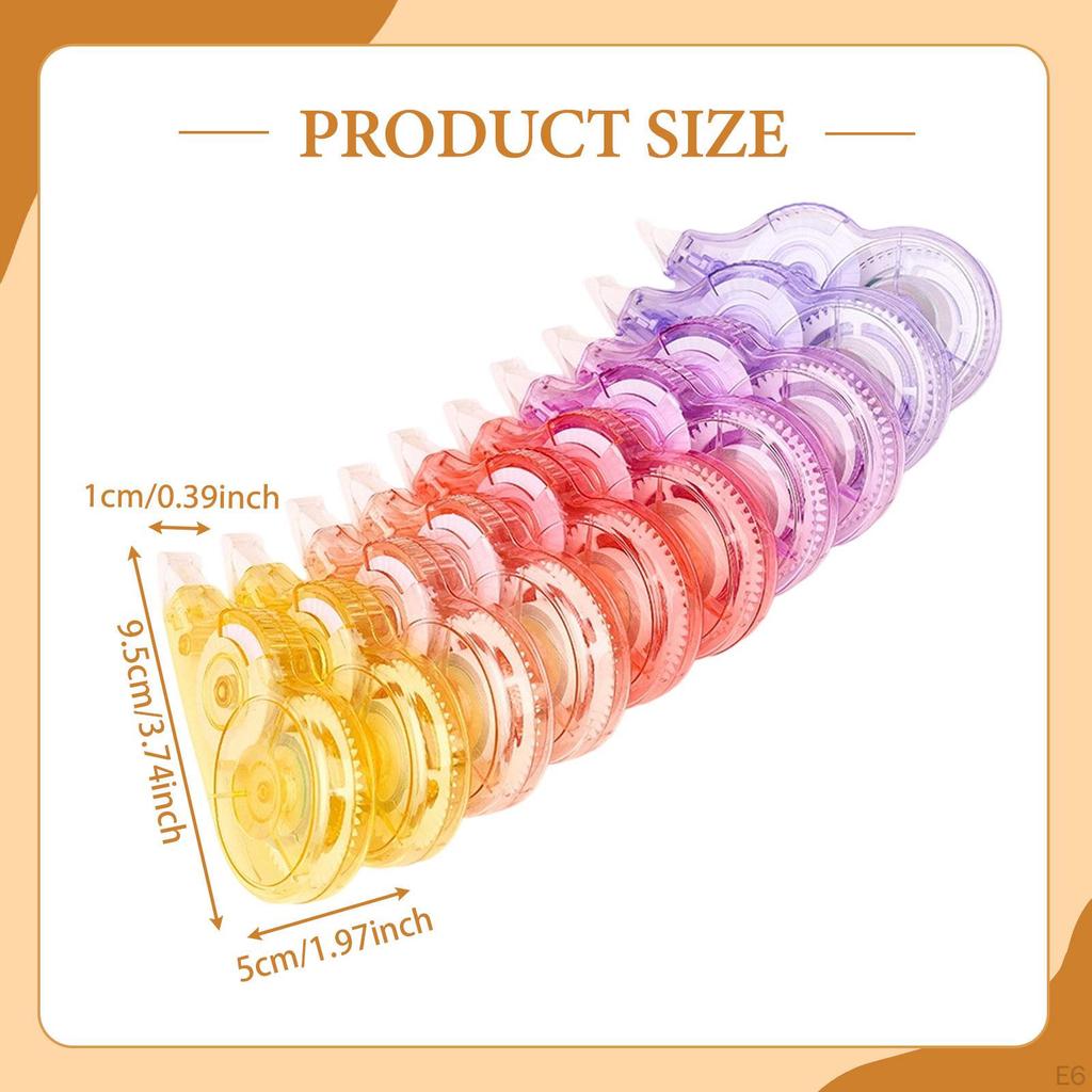 10Pcs Correction Tape with Dispenser Easy To Use Roller Pocket Eraser