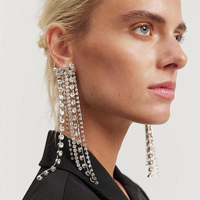 Long Fringed Earrings Temperament Versatile Stud Earrings