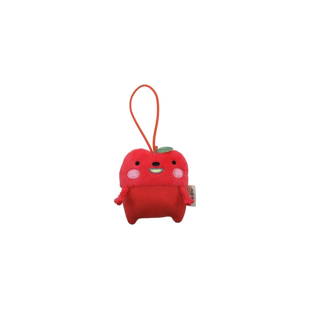 

Morisaka Global Petamon Apple Mascot Plush Keychain 5.5x2.5x6.5cm Cute Fruit Charm for Bags and Backpacks