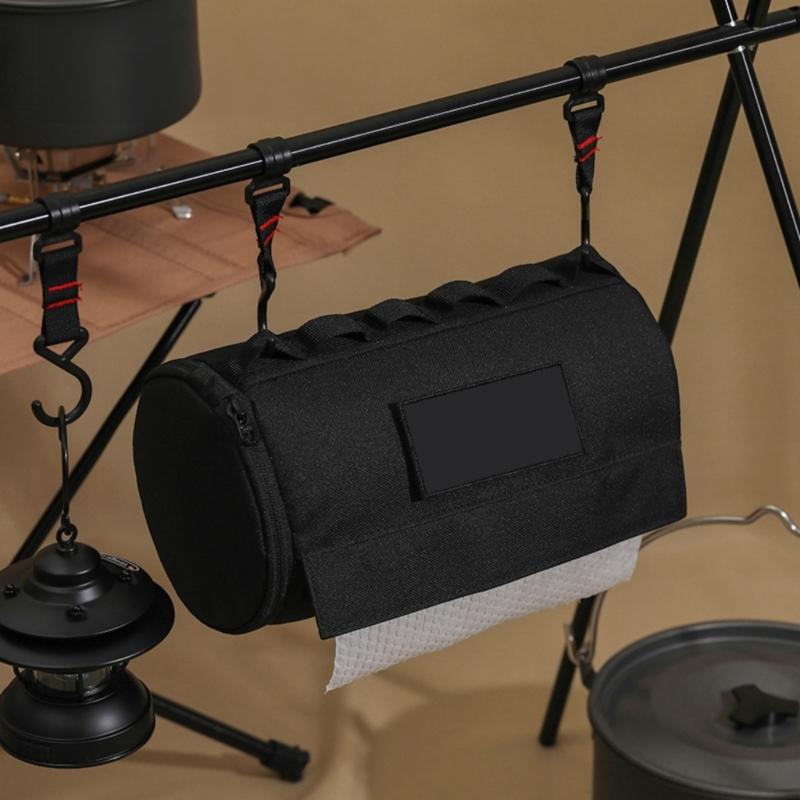 Bolsas para Papel Higiénico Bolsa de Almacenamiento de Papel Textura de Lona Impermeable y Anillas en D Multiusos Accesorios Adecuadas para Acampar