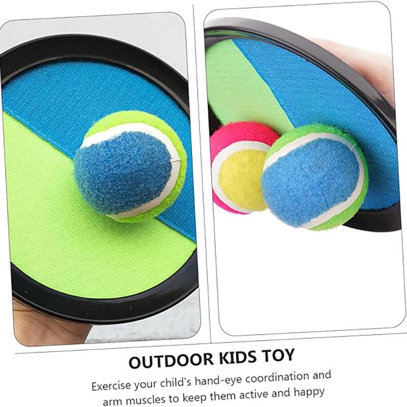 1Set Kids Sucker Sticky Ball Toy Outdoor Sports Catch Ball Game Set Throw And Catch Parent-Child Interactive Outdoor Toys