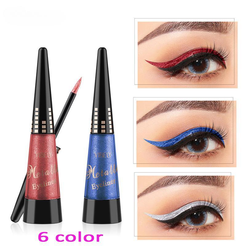 Pearlescent Color Eyeliner Waterproof Long-lasting Non-smudge Bright Shiny Sequin Diamond Liquid Eyeliner