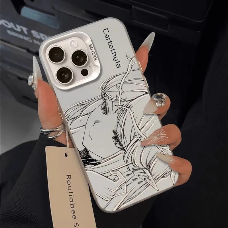 Linien-Cartoon für Apple 16promax Kreativ für IPhone 13/12 Handyhülle 15plus Sturzsicher 11