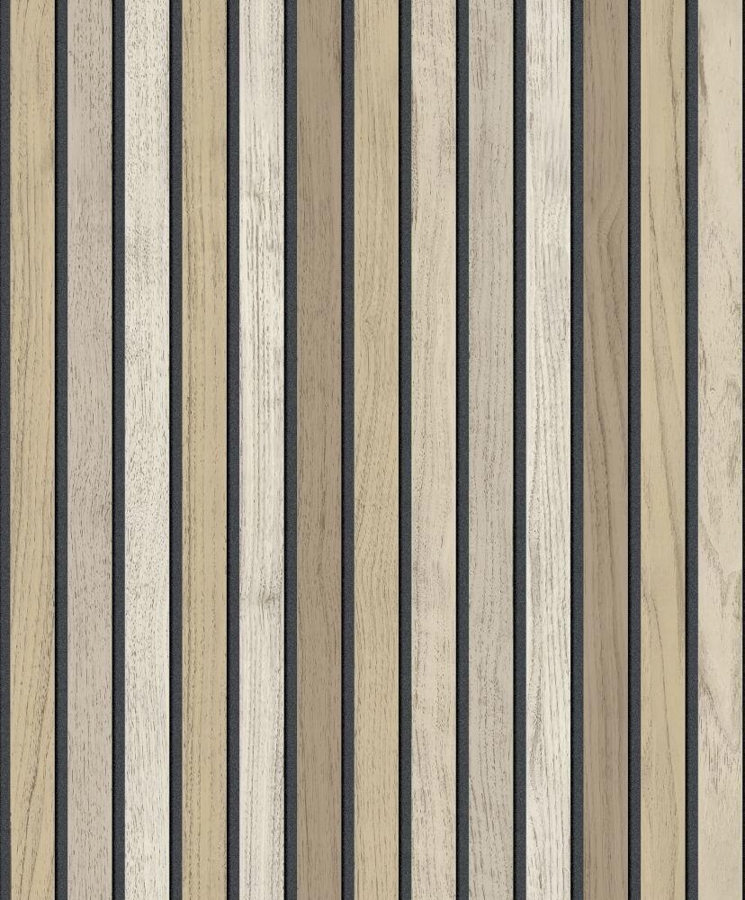 Vinyl Wallpaper on Non-Woven Backing, Wooden Slats, 10m
