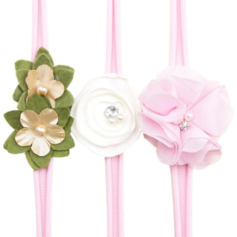 Girl Toddler Headband High Elastic Nylon Flower Design Little Girls Party Hair Delicate Band