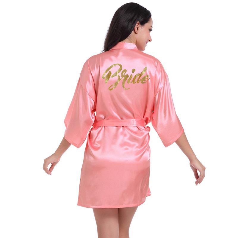 Women's Summer Thin Solid Robe Ladies Sleepwear Letters Print Kimono Lace Up Loungewear
