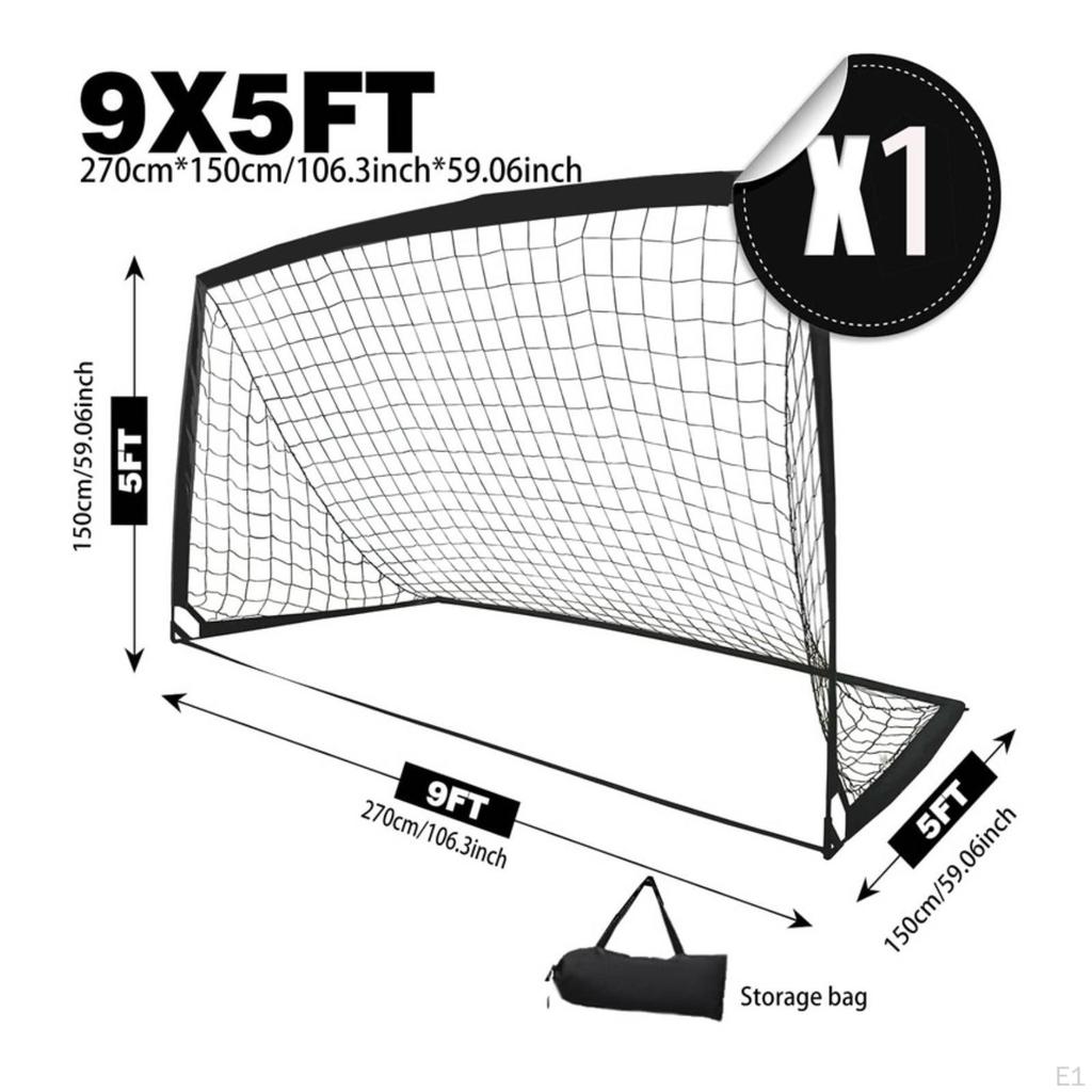 Folding Soccer Goal with Carry Bag Lightweight for Garden, Young Players