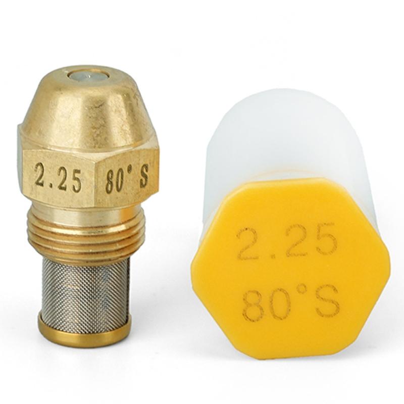 80 Degree Copper Fuels Burners Nozzle With Build In Stainless Steel Filter For Industrial Boilers And Heating Equipment