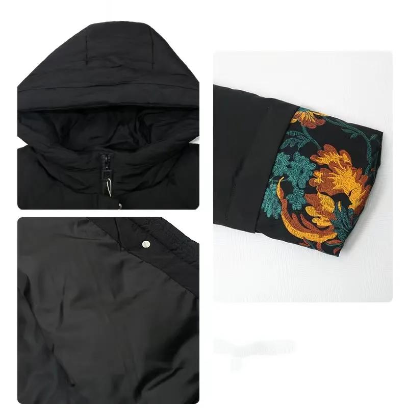 Women Winter Korean Loose Long Thick Warm Puffer Coat Middle-aged Elderly Plus Size Padded Elegant Parkas