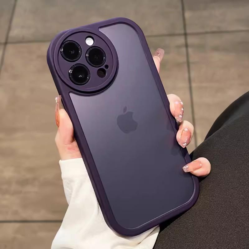 Suitable for Apple 15, Round Lens Phone Case, Matte IPhone14proMax, Skin Feel 13, Anti-drop Protective Case 12