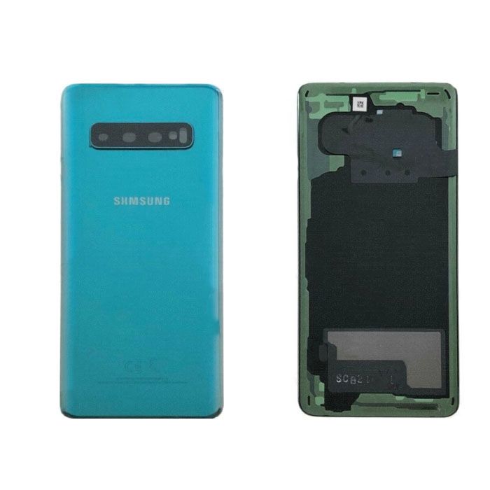 Cache batterie vitre arrière - SAMSUNG - Galaxy S10 (G973F) - Vert - Pièce de remplacement - Compatible G973F