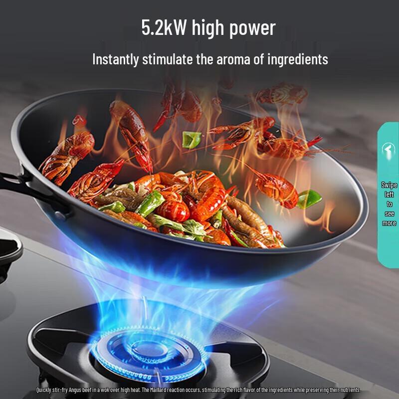 Vatti 5.2kW Dual-Use Gas Cooktop with 68% Thermal Efficiency CN plug (adapter included)