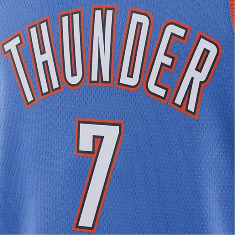 Nike NBA Team Logo Print Jersey, Limited Edition, Chet Holmgren No. 7 Vest (22-23) Unisex Tops Blue DN2016-406