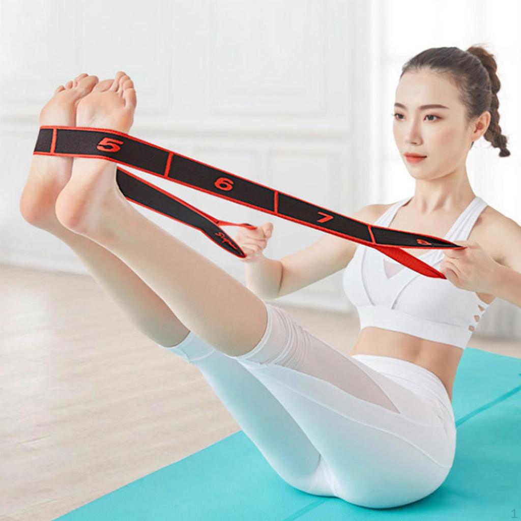 Yoga Stretch Band 8 Segment Improve Body Flexibility for Working Out Elastic Resistance