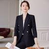 Women's Professional Black Suit Set for Interviews and Work - Formal Spring/Autumn Style