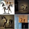 Metal Iron Horse Figurine With Luminescent Effect For Home Or Office Space