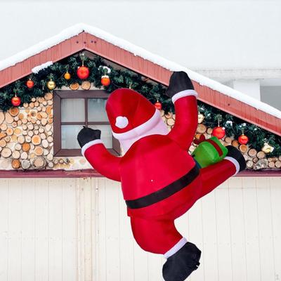 Weihnachten Aufblasbare Klettern Santa Claus Hängen Dekorative Lustige Dekoration