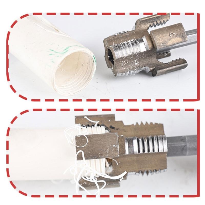 Electric Drill PVC Pipe Threader Kit PVC Thread Maker Tool for Electric Drill PVC Pipe Threader Internal Thread Opener