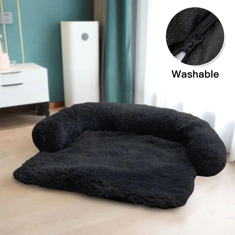 Large Round Comfortable Plush Kennel Plush Blanket Dual-use One Pet Kennel Dog Sofa Bed Pet Supplies Washable Soft Warm Nest Bed