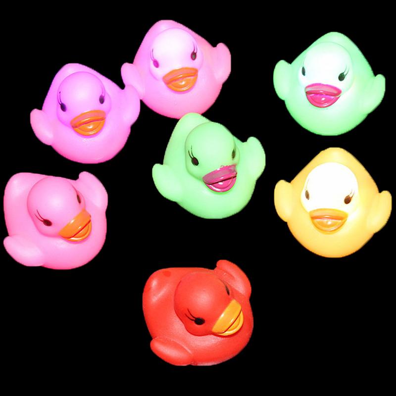 1 Pcs Children Bathing And Playing With Ducks Led Light Ducks Baby Bathroom Parent Child Interaction Bathing And Swimming Toys
