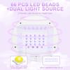 66 Lamp Beads Rechargeable Nail Care Lamp Light Therapy Lamp Quick Drying Nail Care Lamp UV Curing Lamp Wireless Nail Polish Baking Lamp