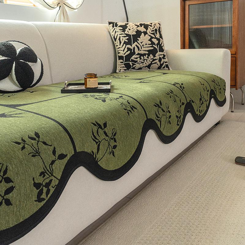 

New Modern Simple Sofa Cushion Fixed One-Piece Combination Sofa Seat Cushion Irregular Seat Cushion Cover Cloth Towel 90*70cm