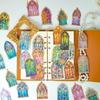 30 Bronzing Cathedral Theme Transparent Pet Stickers Creative Design Handbook Diy Material Decoration