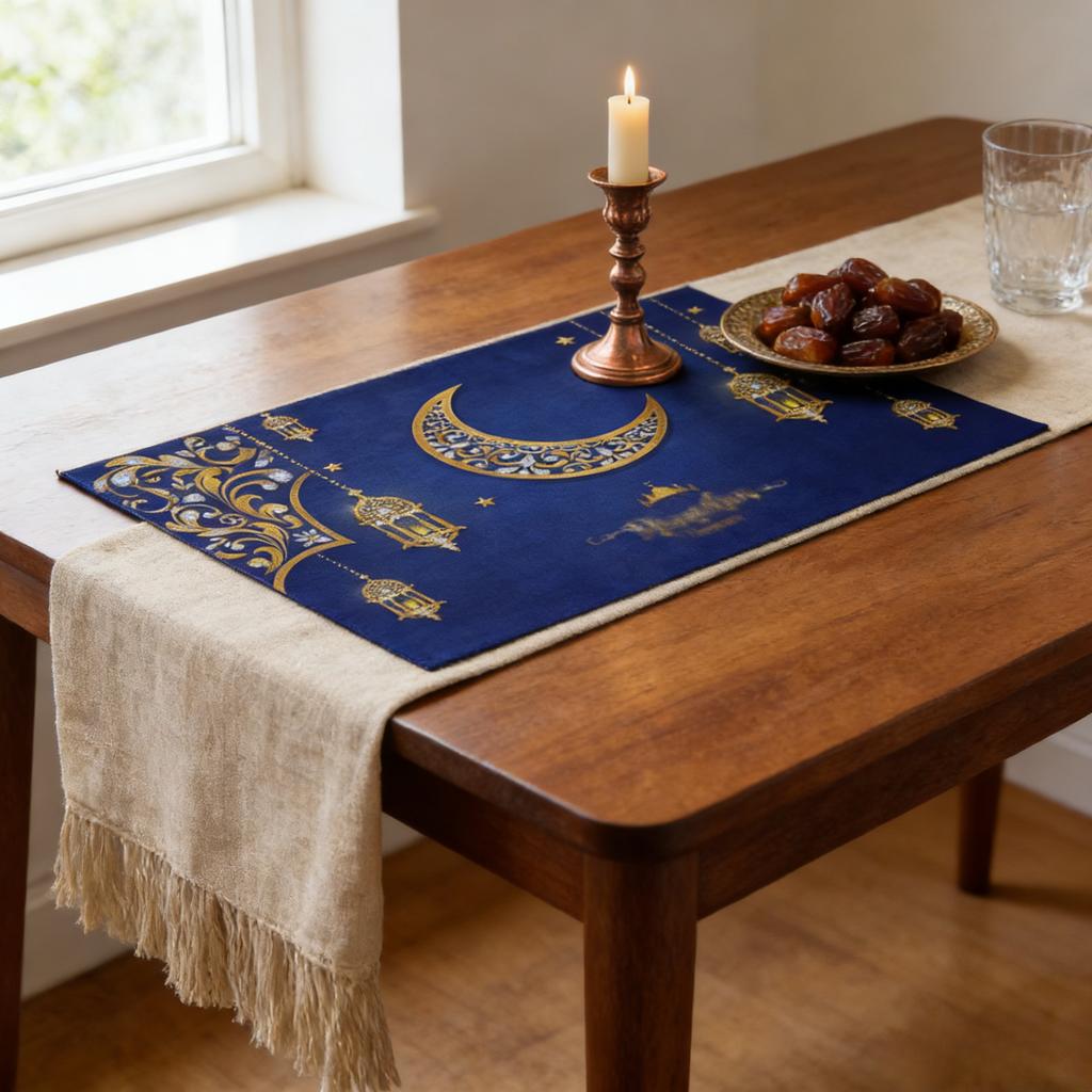 2026 Ramadan Kareem Tablecloth Eid Mubarak Decoration For Home Dining Islamic Muslim Party Supplies Festival Gift
