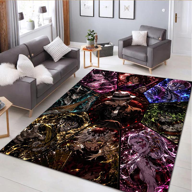 Powerful Anime Characters Home Carpet Office Decorative Carpet For Living Room Bedroom Door Mat Floor Rug Computer Chair Area Rug