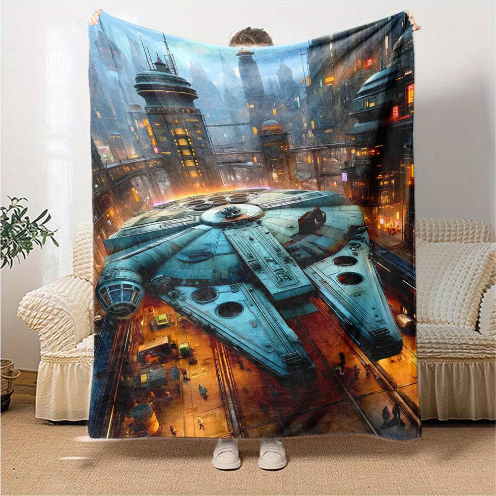 Star Wars Blanket Warmthful Decor Great for Office Chair Sofa Seaside Four Seasons Universal Modern Style Ideal Gift For Birthday Valentine'S Day