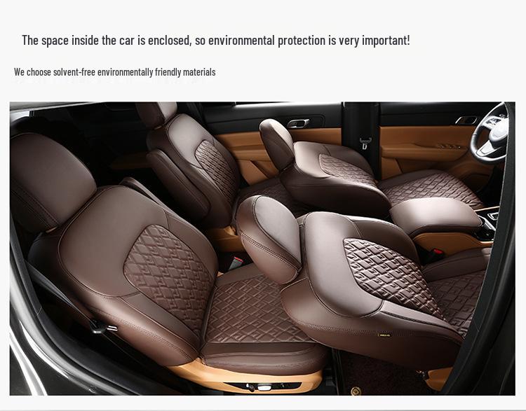 Nappa Leather Full-Cover Car Seat Cushion - Custom Fit for One Special Car, All-Season Use