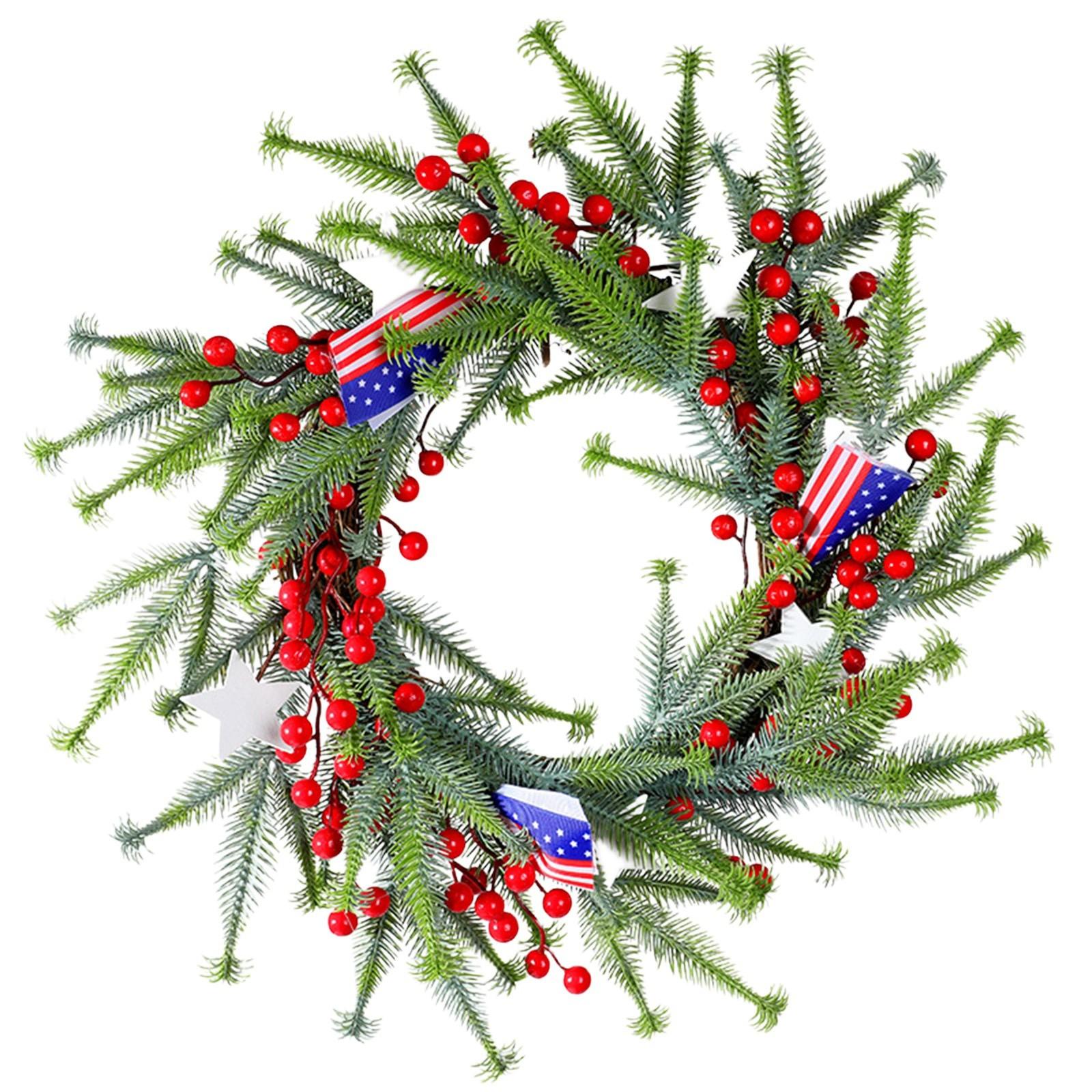 

Independence Day Wreath Door Hanging Festive Atmosphere Dress Up Products One Size