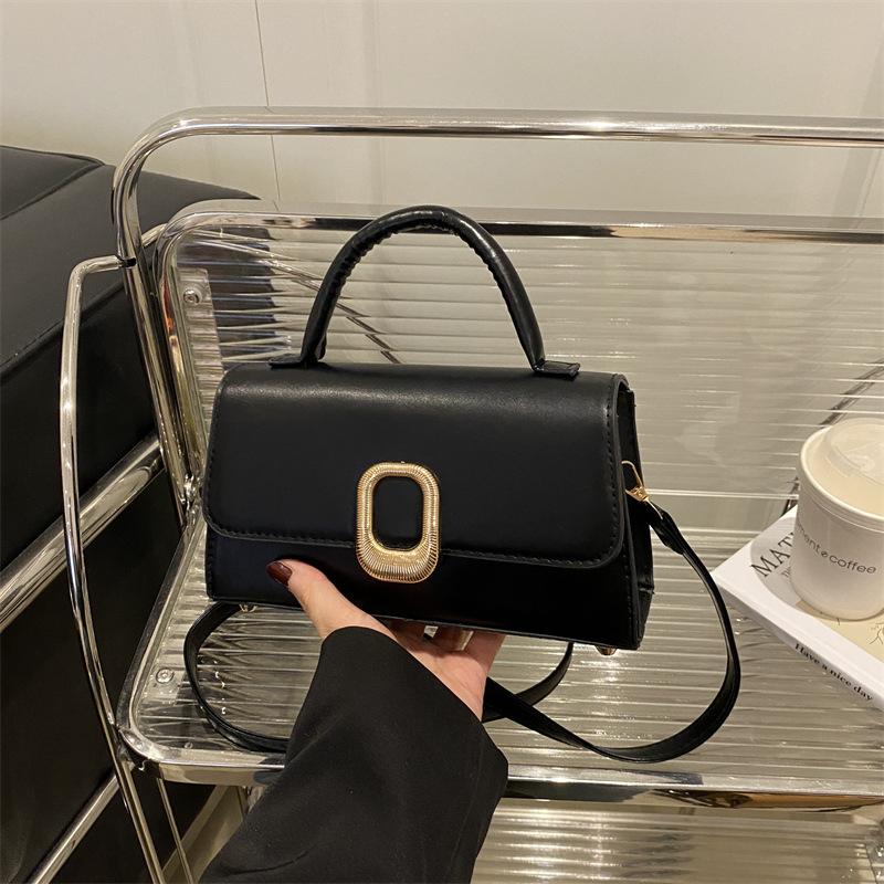 Stylish and Simple, Foreign Style, Tide, Solid Color, Casual Spring Commuting, Shoulder Crossbody, Portable Small Square Bag, Woman