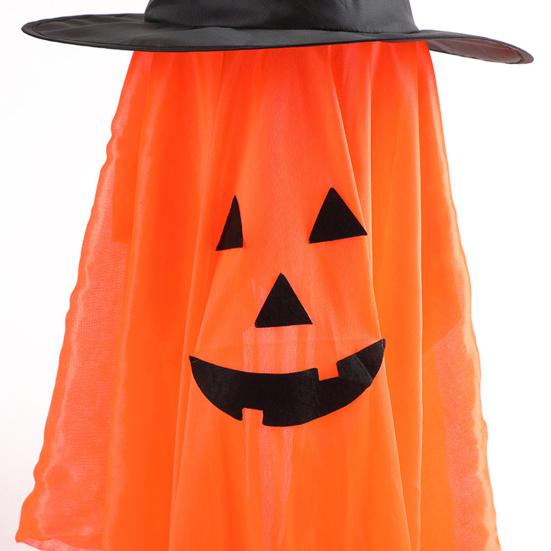 Halloween Hanging Decoration Outdoor Hanging Pumpkin Ghost with Witch Hat for Outside Yard Porch Lawn Tree Decor
