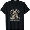 Camiseta com Caveira 1995 Aluguel de Barcos do Willie Um Olho
