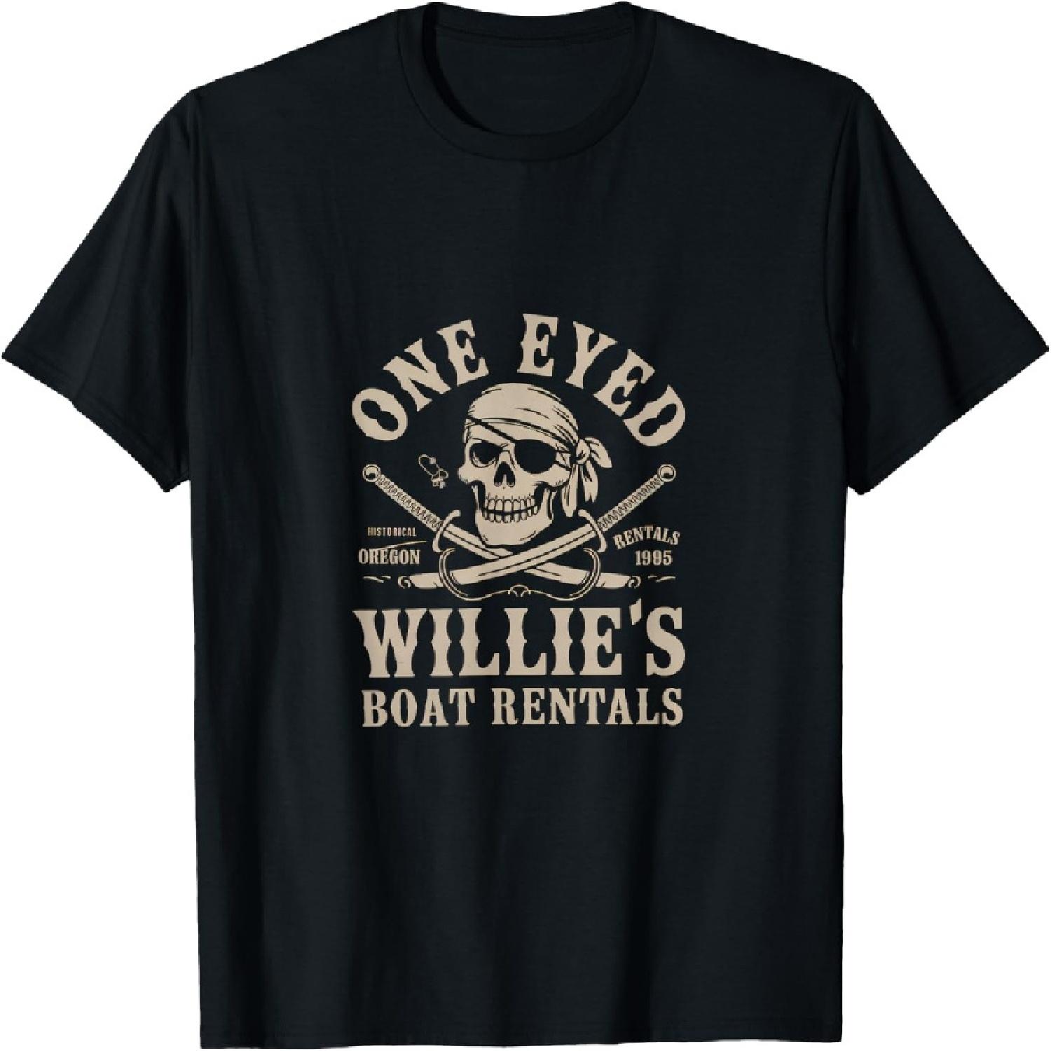 One Eyed Willie s Boat Rentals 1995 Skull T-Shirt S