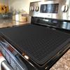 Silicone Stove Mat Extra Large Heat Resistant Prevent Scratching Non Slip Silicone Stove Top Protector for Kitchen Black