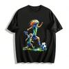 Parent-child Soccer Time Printed Casual T-shirt Pure Cotton T-shirt