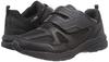 Dunlop Refined Men's Waterproof Wide 4E Velcro Walking, Jogging, and Running Sneakers, DM287, Black, Size 24.5cm