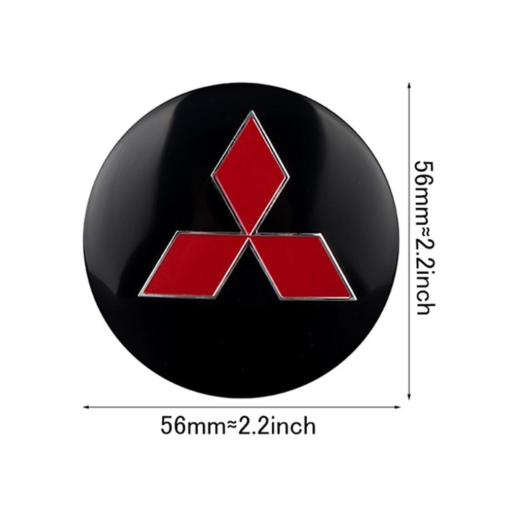 4 ks 56mm Krytky středů kol auta Znak Nálepka Logo auta Dekály Pro Mitsubishi RalliArt ASX Pajero Montero Lancer