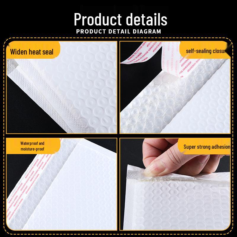 140g Matte Film Bubble Bag - Thickened, Shockproof, Self-Adhesive Foam Bag