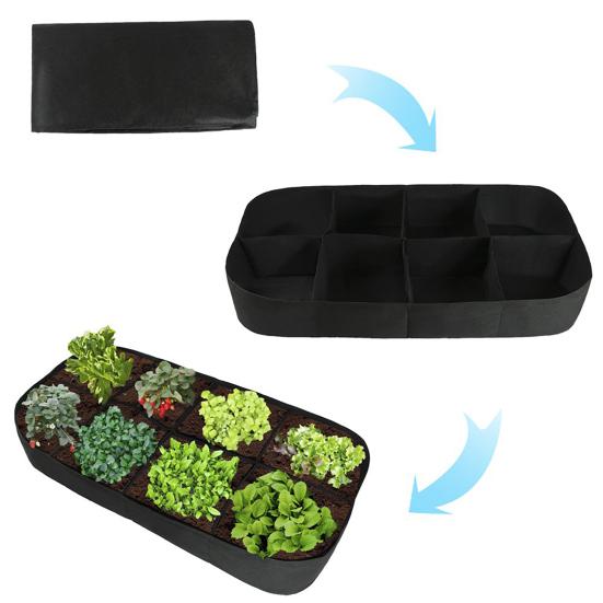 1/2Pcs Rectangle Plant Grow Bags Large Capacity No Assembly Required Outdoor Gardening Planting Container