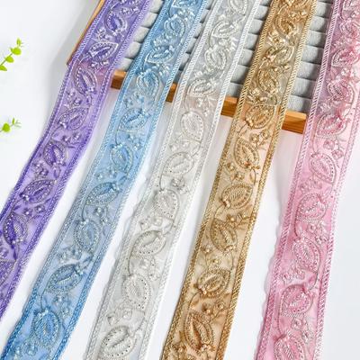 6Cm Exotic Style Bead Embroidery Barcode Clothing Ethnic Clothing Cuffs Collar Decorative Lace Accessories