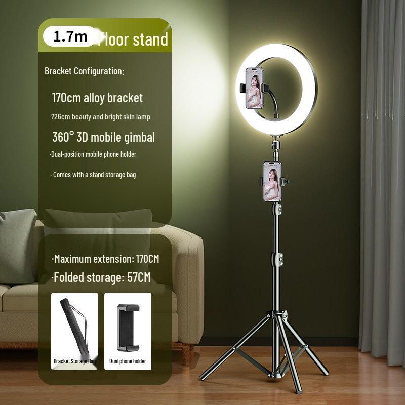 Complete Mobile Streaming Stand with Fill Light for Beauty and Douyin Selfies