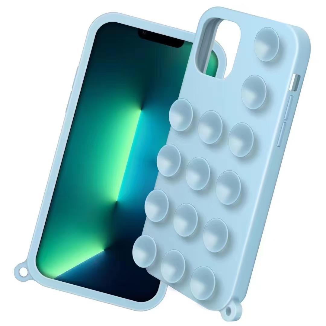 

Подходит для Apple Модели 15, Мощная защита телефона без помощи рук с 14 силиконовыми присосками Apple 16ProMax