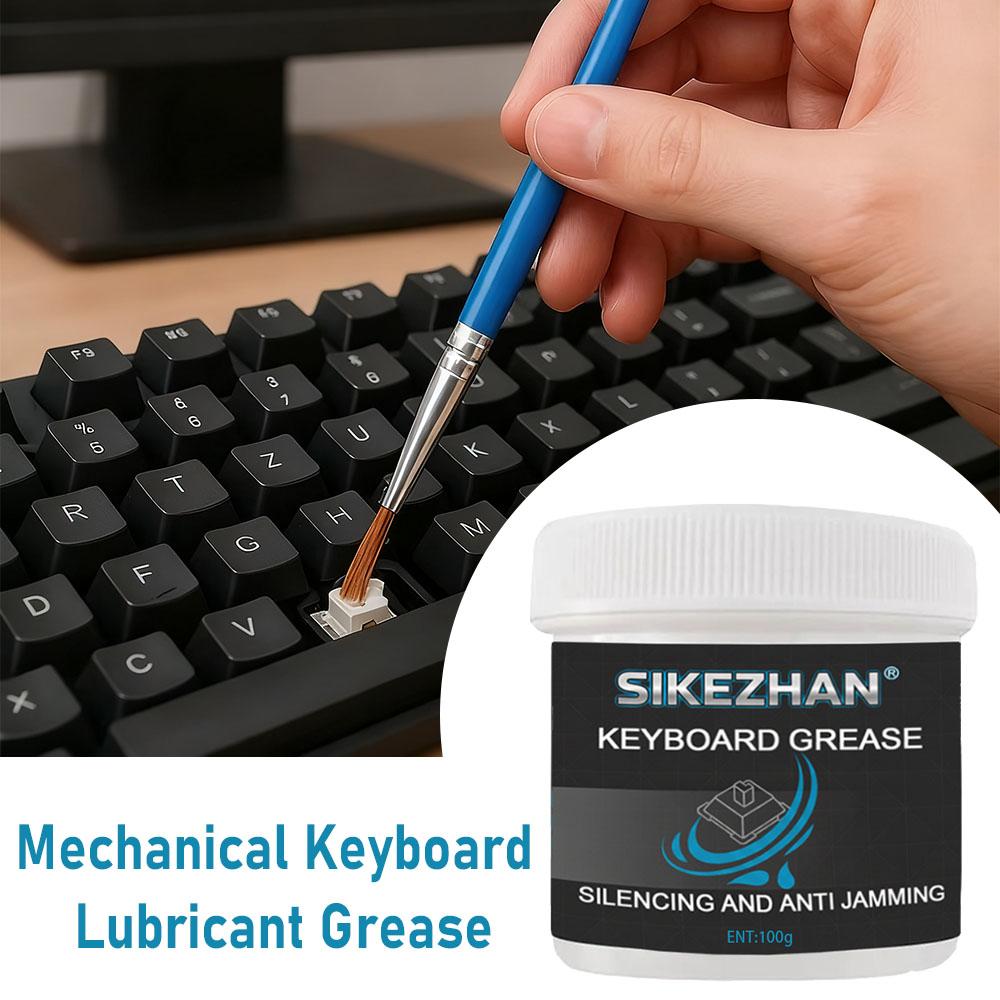 200g/100g Mechanical Keyboard Lubricant Grease Oil Kit Keyboards Axes Stabilizer Mechanical Lubrication with Brush