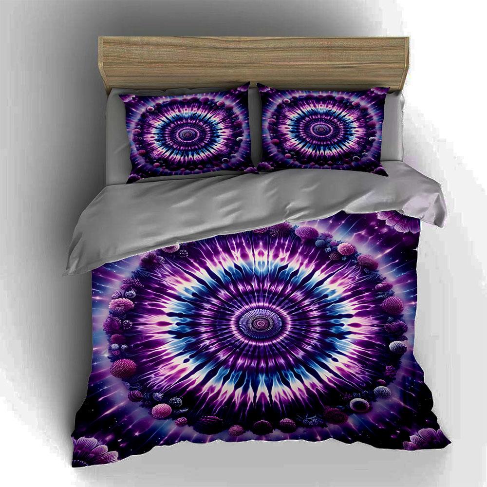 Vibrant mandala burst Bedding Duvet cover sets Duvet covers Pillowcases gifts (1 * Duvet Cover 2 * Pillowcases, without duvet insert)