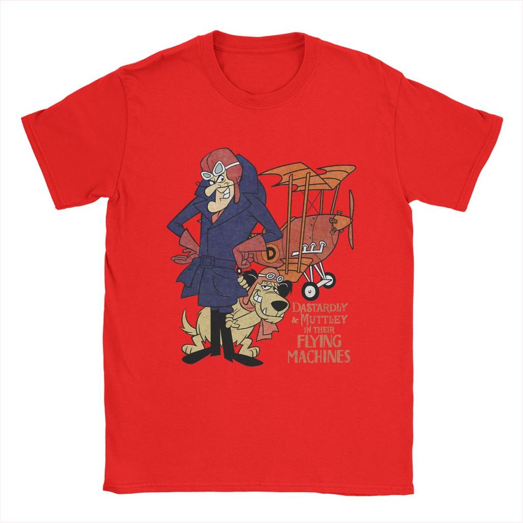 Tricou Bărbați Wacky Races Muttley Desen Animat Vintage 100% Bumbac Tricou cu Mânecă Scurtă Topuri cu Gât Rotund Vară