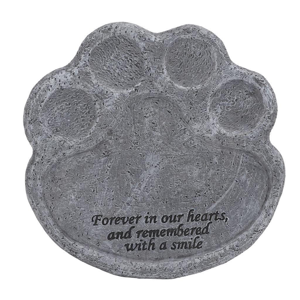 Pet Paw Memorial Stone Weatherproof Resin Pet Memorial Garden Stone for Garden Outdoor Yard