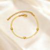 Minimalist Blade Chain Heart Bracelet for Women Gold Plated Stainless Steel Waterproof Bracelets Chic Jewelry Gift